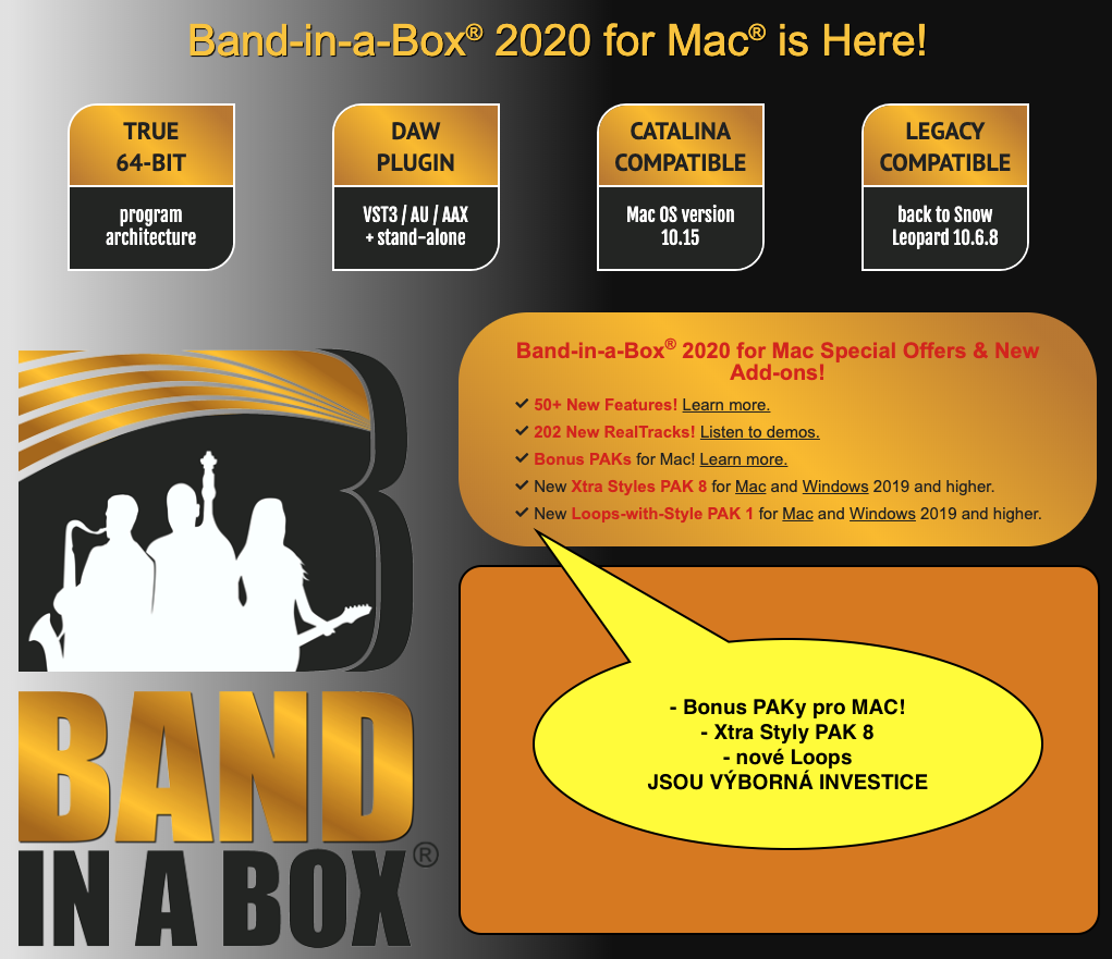 Band-in-a-Box® 2020 pro MAC 13.03.2020